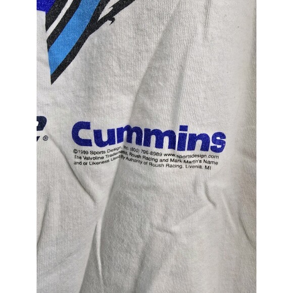 Mark Martin Shirt NASCAR 1999 Ford Valvoline Double Side 100% Cotton Size L - Picture 6 of 10